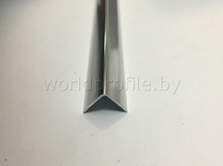 Уголок алюминиевый 15х15х1,2 (2,7 м), цвет серебро глянец